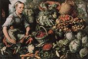 Joachim Beuckelaer Museum national market woman with fruits, Gemuse and Geflugel painting